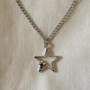 Silver Star Pendant Necklace